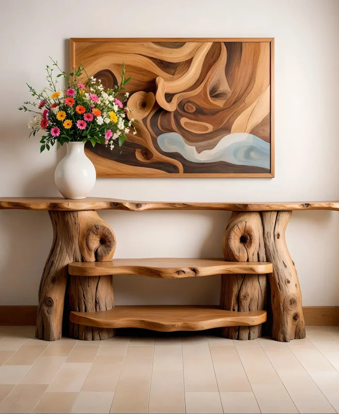 Handcrafted Hall Table Solid Timber Build