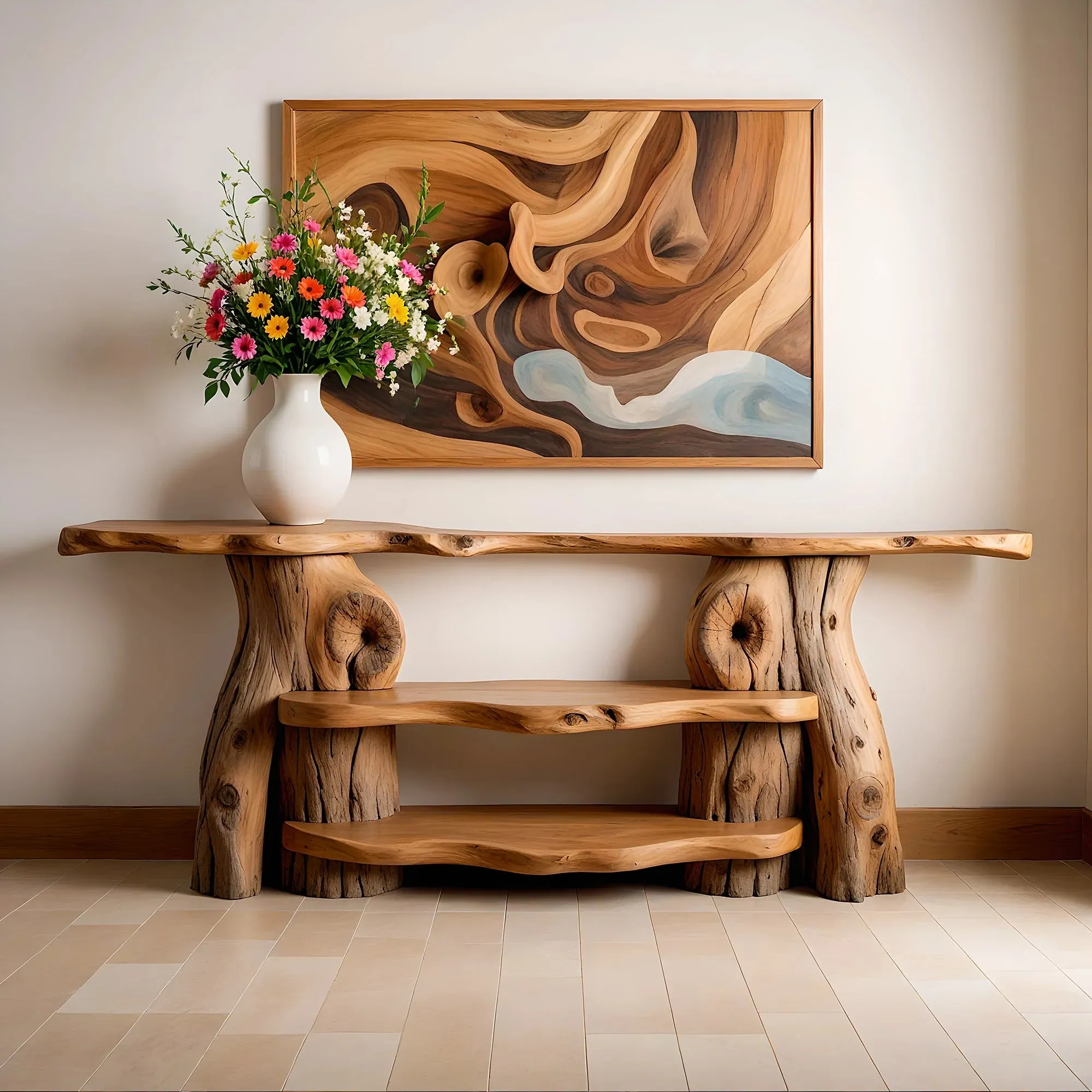 Handcrafted Hall Table Solid Timber Build