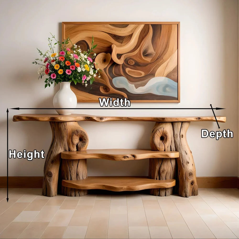 Handcrafted Hall Table Solid Timber Build - Image 2