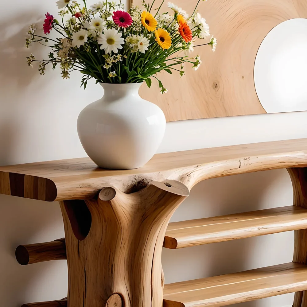 Reclaimed Timber Entry Console Farmhouse Style - Image 3